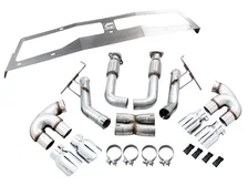Track Edition Exhaust for C8 Corvette - 4.5" Chrome Silver Tips image 4