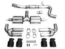Touring Edition Exhaust for Audi 8Y S3 - 4.5" Diamond Black Tips image 4