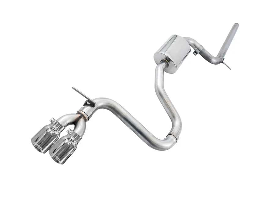 Track Edition Exhaust for VW MK7 Golf 1.8T - Chrome Silver Tips (90mm)