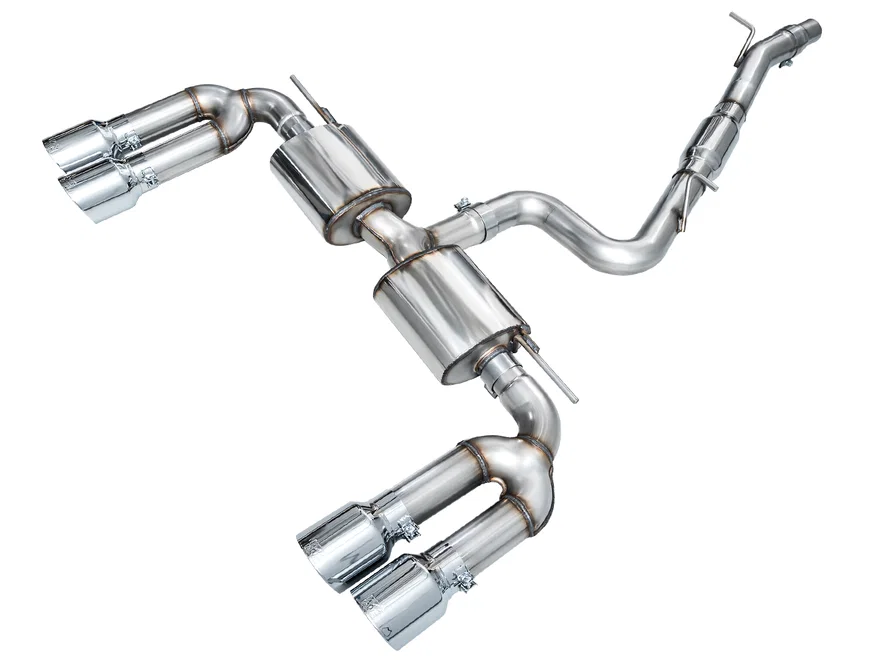 Touring Edition Exhaust for Audi 8Y S3 - 4.5" Chrome Silver Tips