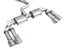 Touring Edition Exhaust for Audi 8Y S3 - 4.5" Chrome Silver Tips image 7
