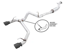 0FG Catback Exhaust for Ford Bronco with BashGuard™ - Dual 4.5" Diamond Black Tips image 1