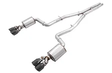Touring Edition Exhaust for 15+ Challenger 6.4 / 6.2 SC - Diamond Black Quad Tips image 1