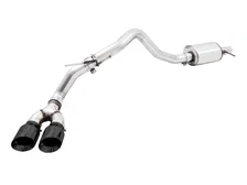 0FG Exhaust with BashGuard for Ford Ranger - Dual Diamond Black Tips image 1