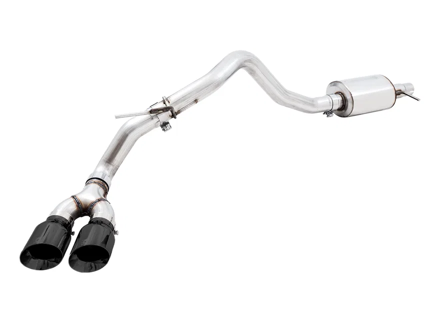 0FG Exhaust with BashGuard for Ford Ranger - Dual Diamond Black Tips
