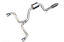Touring Edition Exhaust for VW MK7 GTI - Chrome Silver Tips image 1