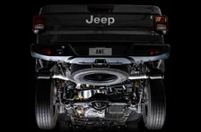 Tread Edition Catback Dual Exhaust for Jeep JT 3.6L - Diamond Black Tips image 9