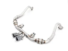 Touring Edition Exhaust for Porsche 718 Boxster / Cayman - Chrome Silver Tips image 1
