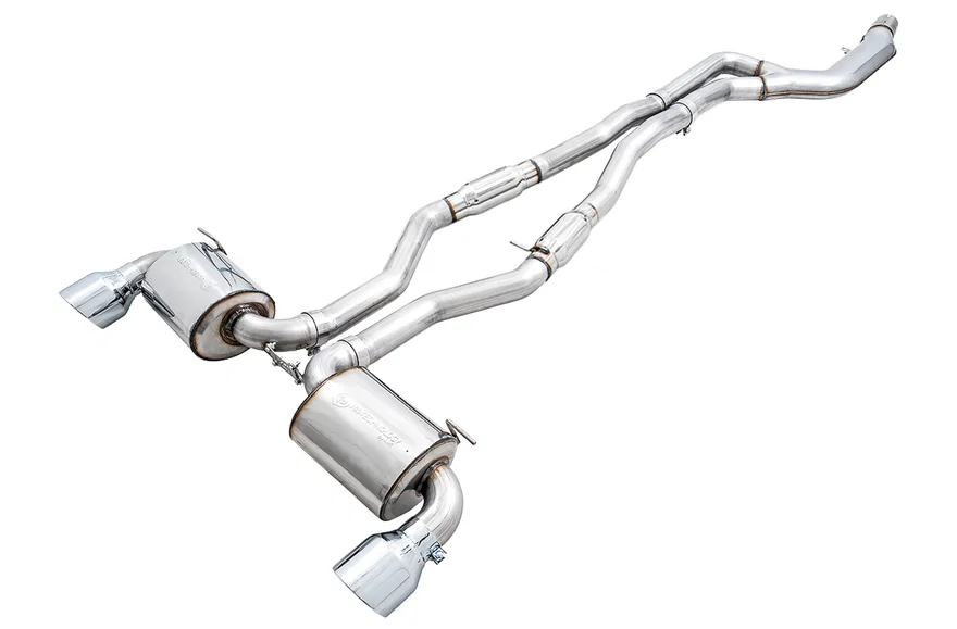 Resonated Touring Edition Exhaust for A90 Supra - 5" Chrome Silver Tips for Toyota GR Supra