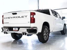 0FG Catback Split Rear Exit Exhaust for 4th Gen Silverado/Sierra 1500 5.3L (With Bumper Cutouts) - Quad Chrome Silver Tips image 6