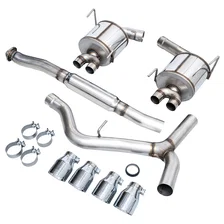 Touring Edition Exhaust for VA STI / GV WRX / GV STI Sedan - 4" Chrome Silver Quad Tips for Subaru image 3
