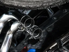 0FG Exhaust with BashGuard for 3rd Gen Tacoma - Dual Chrome Silver Tips image 10