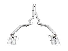 Track Edition Cat-back Exhaust for the '18-'23 S550 Mustang GT - Quad Chrome Silver Tips image 2