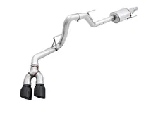 0FG Single Exit Exhaust for '15-'20 F-150 - 4.5" Diamond Black Tips image 1