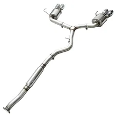 Touring Edition Exhaust for 2015+ VA WRX Sedan - 4" Chrome Silver Quad Tips image 3