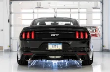 Track Edition Cat-back Exhaust for S550 Mustang GT - Dual Tip - Diamond Black Tips image 2