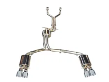 Touring Edition Exhaust for Audi C7 S7 4.0T - 4" Chrome Silver Tips image 1