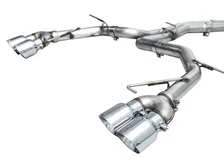 Track Edition Exhaust for Audi C8 S6/S7 - 4.5" Chrome Silver Tips image 5