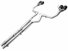 Track Edition Exhaust for S650 Ford Mustang Dark Horse - Quad Diamond Black Tips image 2