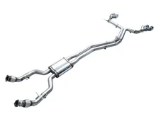 Track Edition Exhaust for Audi C8 S6/S7 - 4.5" Chrome Silver Tips image 4
