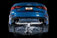 Track Edition Exhaust for Audi 8V S3 - 4" Diamond Black Tips image 3