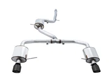 Touring Edition Exhaust for MK7 Jetta GLI w/ High Flow Downpipe (not included) - Diamond Black Tips image 1