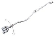 Track Edition Exhaust for FK8 Civic Type R (includes Front Pipe) - Triple Chrome Silver Tips image 1