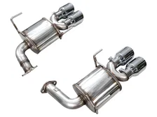 Touring Edition Axleback Exhaust for VB Subaru WRX - 4" Chrome Silver Tips image 3