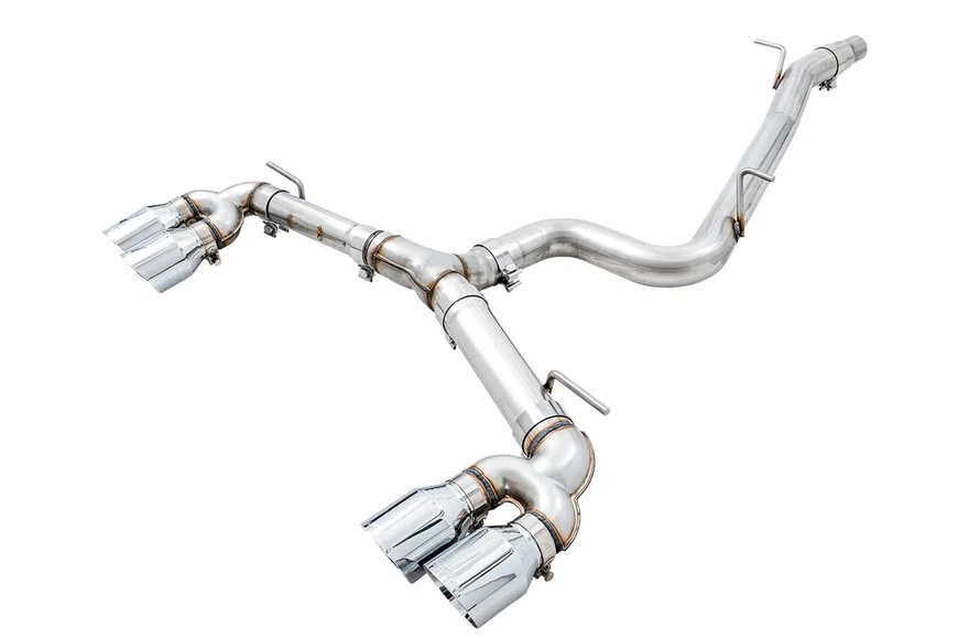 Track Edition Exhaust for MK7 Golf R - Chrome Silver Tips, 102mm