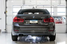 Touring Edition Axleback Exhaust for BMW F3X N20/N26 328i/428i, Single Side - 3" Diamond Black Tips image 2