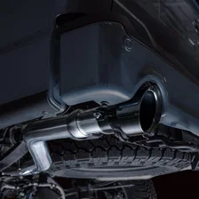 0FG Non-Resonated Catback for '21+ Ford F-150 (With Bumper Cutouts) - 5" Diamond Black Tips image 10