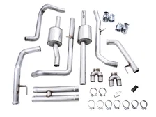 0FG Catback Exhaust for Silverado ZR2/Sierra AT4X - 4" Chrome Silver Tips image 3