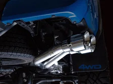 0FG Exhaust with BashGuard for 3rd Gen Tacoma - Dual Chrome Silver Tips image 20