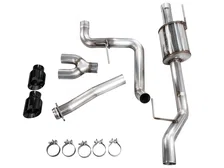 0FG Dual Side Exit Exhaust for Ford F-150 Regular Cab - 4.5" Diamond Black Tips image 5
