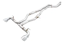 Resonated Track Edition Exhaust for A90 Supra - 5" Chrome Silver Tips for Toyota GR Supra image 1