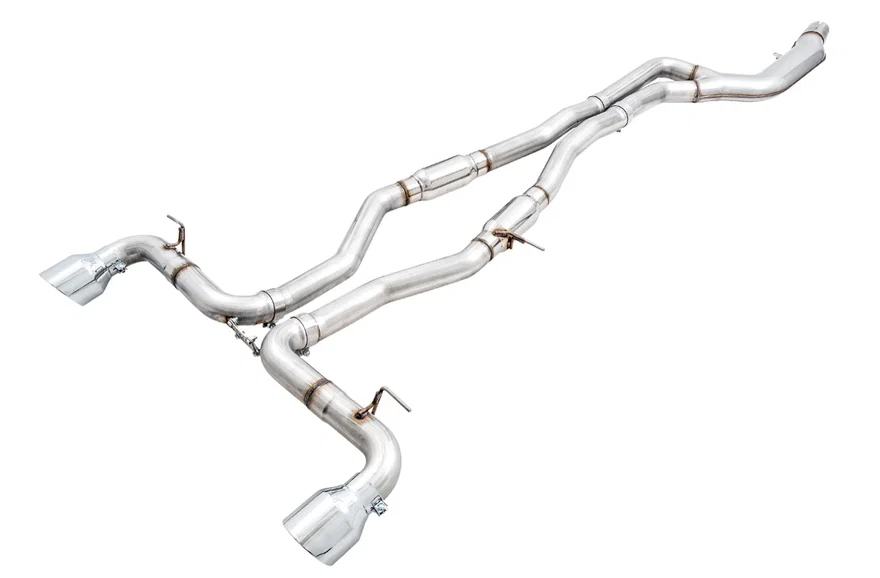 Resonated Track Edition Exhaust for A90 Supra - 5" Chrome Silver Tips for Toyota GR Supra