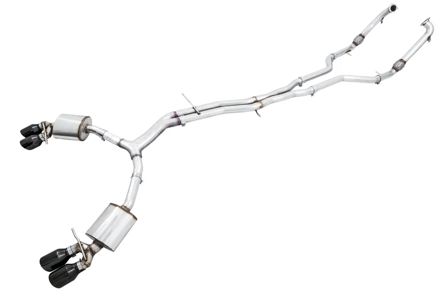 AWE Tuning 3020-43064, Touring Edition Exhaust for Audi B9 S5 Sportback - 4" Diamond Black Tips