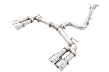 Track Edition Exhaust for Audi 8V S3 - 4" Chrome Silver Tips image 1
