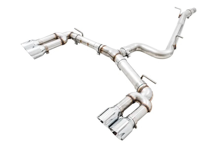 Track Edition Exhaust for Audi 8V S3 - 4" Chrome Silver Tips