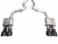 SwitchPath™ Exhaust for Ford Mustang S550 Mach1 - Quad Diamond Black Tips image 2