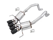 Touring Edition Axleback Exhaust for C7 Corvette - 4.5" Diamond Black Tips image 1