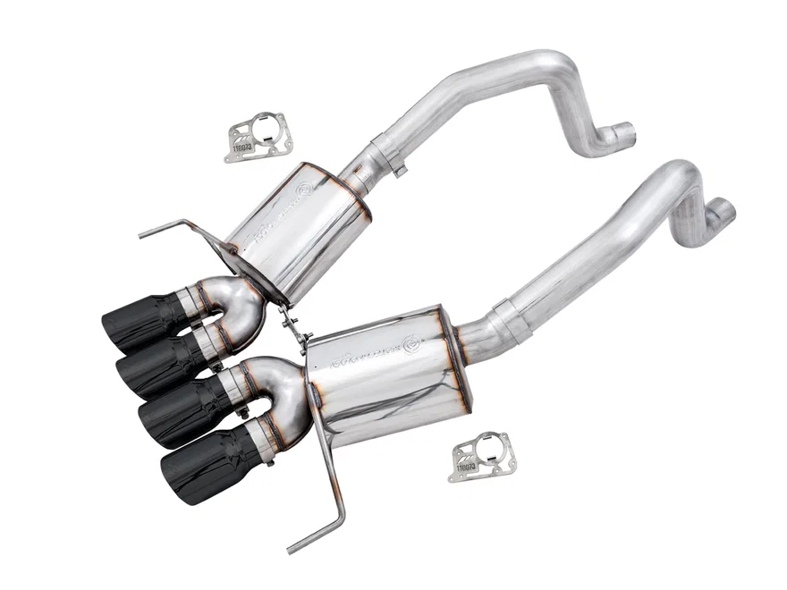 Touring Edition Axleback Exhaust for C7 Corvette - 4.5" Diamond Black Tips