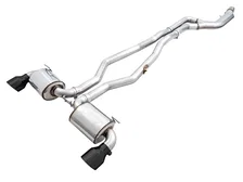 Non-Resonated Touring Edition Exhaust for A90 Supra - 5" Diamond Black Tips for Toyota GR Supra image 1