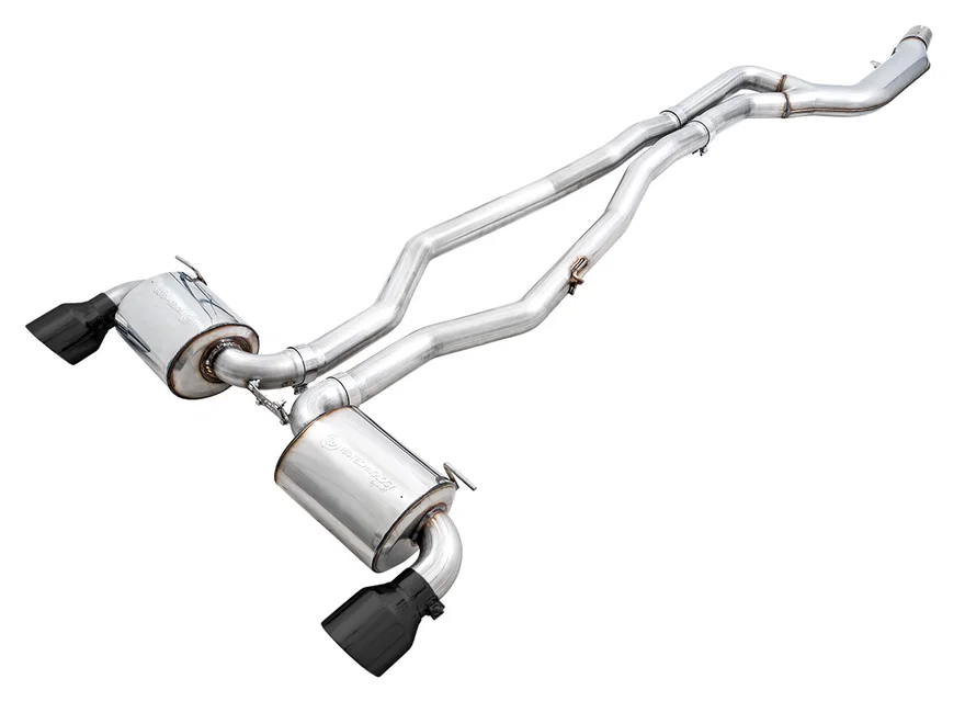 Non-Resonated Touring Edition Exhaust for A90 Supra - 5" Diamond Black Tips for Toyota GR Supra