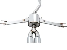 Touring Edition Exhaust for 10th Gen Civic Si Coupe / Sedan (includes Front Pipe) - Dual Chrome Silver Tips image 4
