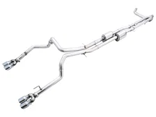 0FG Catback Exhaust for Silverado ZR2/Sierra AT4X - 4" Chrome Silver Tips image 1