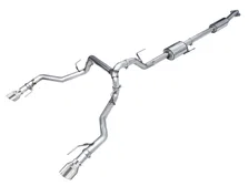 0FG Resonated Catback for '21+ Ford F-150 (With Bumper Cutouts) - 5" Chrome Silver Tips image 1