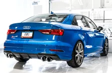 Track Edition Exhaust for Audi 8V S3 - 4" Chrome Silver Tips image 4