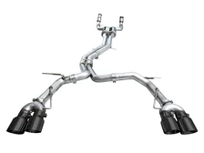 Track Edition Exhaust for Audi C8 S6/S7 - 4.5" Diamond Black Tips image 2