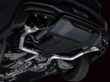 Track Edition Exhaust for S650 Ford Mustang GT Fastback - Quad Diamond Black Tips image 6